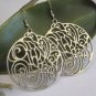 Handmade Tibetan Silver Round Filigree Floral Earrings