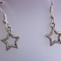 Genuine Handmade Tibetan Silver Open Star Earrings