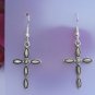 Genuine Handmade Tibetan Silver World Youth Day Catholic Cross Earrings