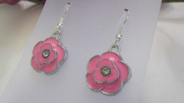 Handmade Enamel Flower Earrings