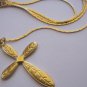 Vintage Genuine Gold Plated Cross Necklace