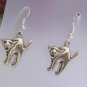 Handmade Tibetan Silver Cat Leopard Earrings Gothic Pagan Wicca Jewellery
