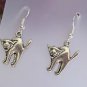 Handmade Tibetan Silver Cat Leopard Earrings Gothic Pagan Wicca Jewellery