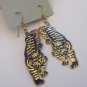 Genuine Vintage Blue Cloisonne Tiger Earrings