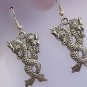 Genuine Handmade Tibetan Silver Double Dragon Earrings