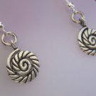 Genuine Handmade Tibetan Silver Spiral Earrings