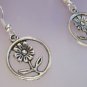 Genuine Handmade Tibetan Silver Round Flower Earrings