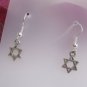 Genuine Handmade Tibetan Silver Star of David Earrings
