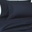 1000TC STRIPE NAVY BLUE SHEET SETS IN QUEEN SIZE - 100% EGYPTIAN COTTON
