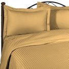 1000TC STRIPE  GOLD FLAT  SHEETS IN QUEEN SIZE - 100% EGYPTIAN COTTON