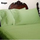 1000TC STRIPE SAGE FLAT SHEETS IN QUEEN SIZE - 100% EGYPTIAN COTTON