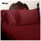 1000TC STRIPE WINE FLAT SHEETS IN QUEEN SIZE - 100% EGYPTIAN COTTON