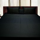 1000TC STRIPE BLACK FITTED SHEET IN QUEEN SIZE - 100% EGYPTIAN COTTON