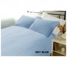 1000TC STRIPE BLUE FITTED SHEET IN QUEEN SIZE - 100% EGYPTIAN COTTON
