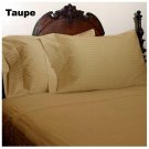 1000TC STRIPE TAUPE FITTED SHEET IN QUEEN SIZE - 100% EGYPTIAN COTTON