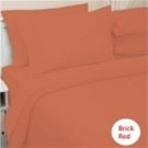 1000TC SOLID  BRICK RED SHEET SET IN KING SIZE - 100% EGYPTIAN COTTON