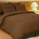 1000TC STRIPE CHOCOLATE FITTED SHEET IN KING SIZE - 100% EGYPTIAN COTTON