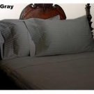 1000TC STRIPE ELEPHANT GREY FITTED SHEET IN KING SIZE - 100% EGYPTIAN COTTON