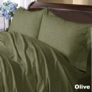 1000TC STRIPE MOSS FITTED SHEET IN KING SIZE - 100% EGYPTIAN COTTON