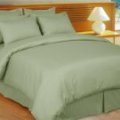 1000TC STRIPE  SAGE FITTED SHEET IN KING SIZE - 100% EGYPTIAN COTTON
