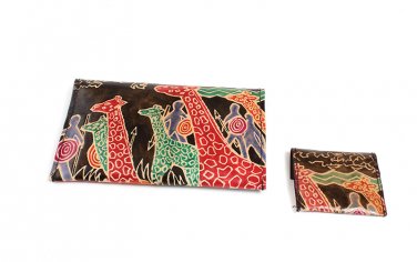 Wallet Set: Giraffe Warriors - Black (C-A172:GW:Blk)