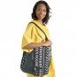 Black Mud Cloth & Leatherette Design Bag (C-A052)