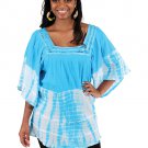 Tie-Dye Sun Top: Turquoise (C-WS613:Trquois)