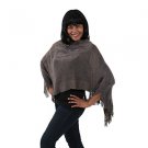 Plush Metallic Poncho: Gray (C-WF778:Gray)