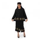 Cowrie Button-Top & Pencil-Skirt Set (C-WF803)