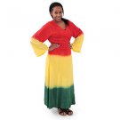 Tie Dye Wrap Dress: Red (C-WF801:Red)