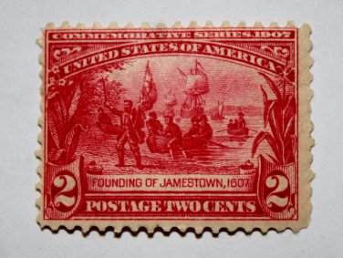U.S. Cat. # 329 - 1907 2&Acirc;&cent; Founding of Jamestown
