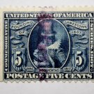 .2U.S. Cat. #330 - 1907 5c Pocahontas, blue