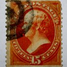 U.S. Cat. # 163 - 1873 15c Webster, yellow orange