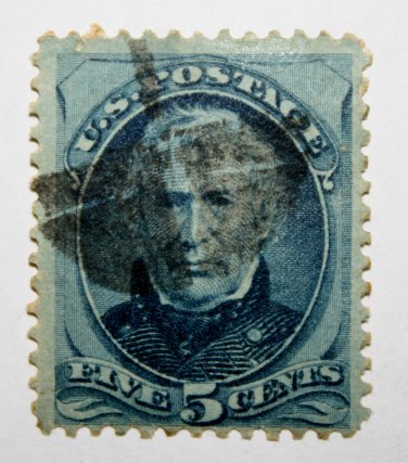 U.S. Cat. # 185 - 1879 5c Zachary Taylor, blue
