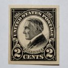 2) U.S. Cat. # 611 - 1923 2c Harding, black, imperf