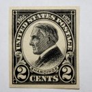 1) U.S. Cat. # 611 - 1923 2c Harding, black, imperf