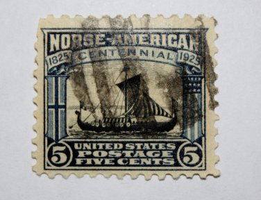 U.S. Cat. # 621 - 1925 5c Viking Ship