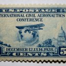 U.S. Cat. # 650 - 1928 5c Globe and Airplane