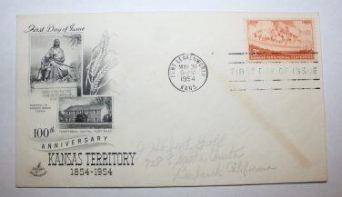 First Day of Issue - Kansas Territory 1954