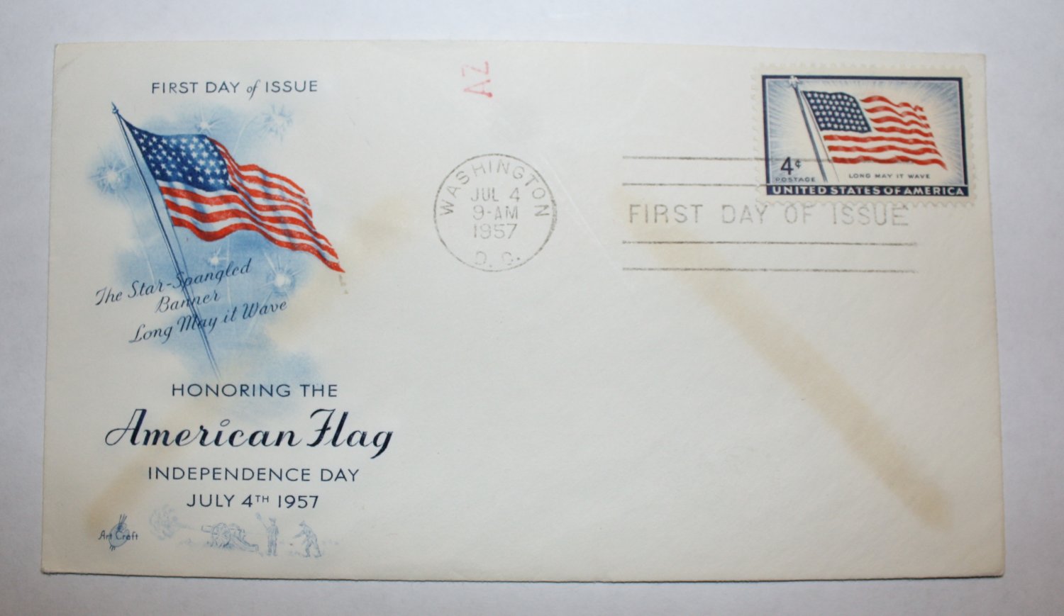 First Day of Issue - The American Flag 1957