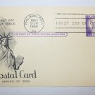 First Day of Issue - 3 cent Postcard 1958
