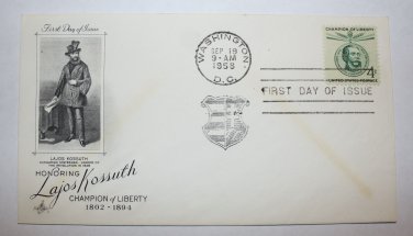 First Day of Issue - Lajos Kossuth 1958