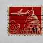 U.S. Cat. # C64 - 1962 8c Plane & Capitol,carmine