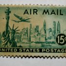 2-U.S. Cat. # C35 - 1947 15c New York Skyline