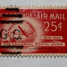 U.S. Cat. # C44 - 1949 25c Plane & Globe