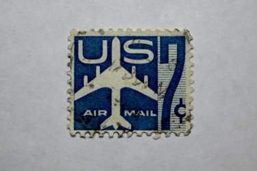 1-U.S. Cat. # C52 - 1958 7c Jet Perf 10H blue
