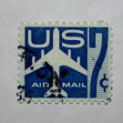 2-U.S. Cat. # C52 - 1958 7c Jet Perf 10H blue