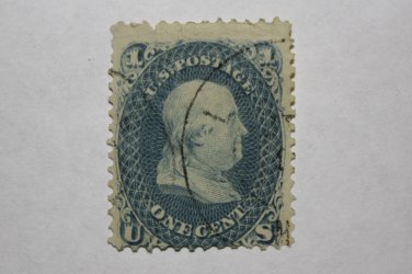 U.S. Cat. # 63 - 1861 1c Franklin, blue
