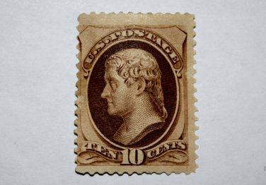 U.S. Cat. # 150 - 1870 10c Jefferson, brown