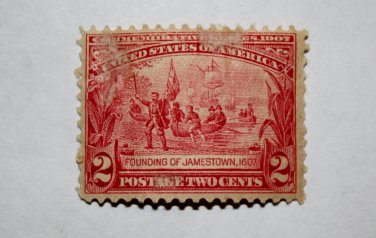 U.S. Cat. # 329 -1907 2c Founding of Jamestown